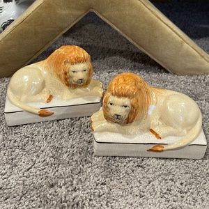 Staffordshire Lion Bookends